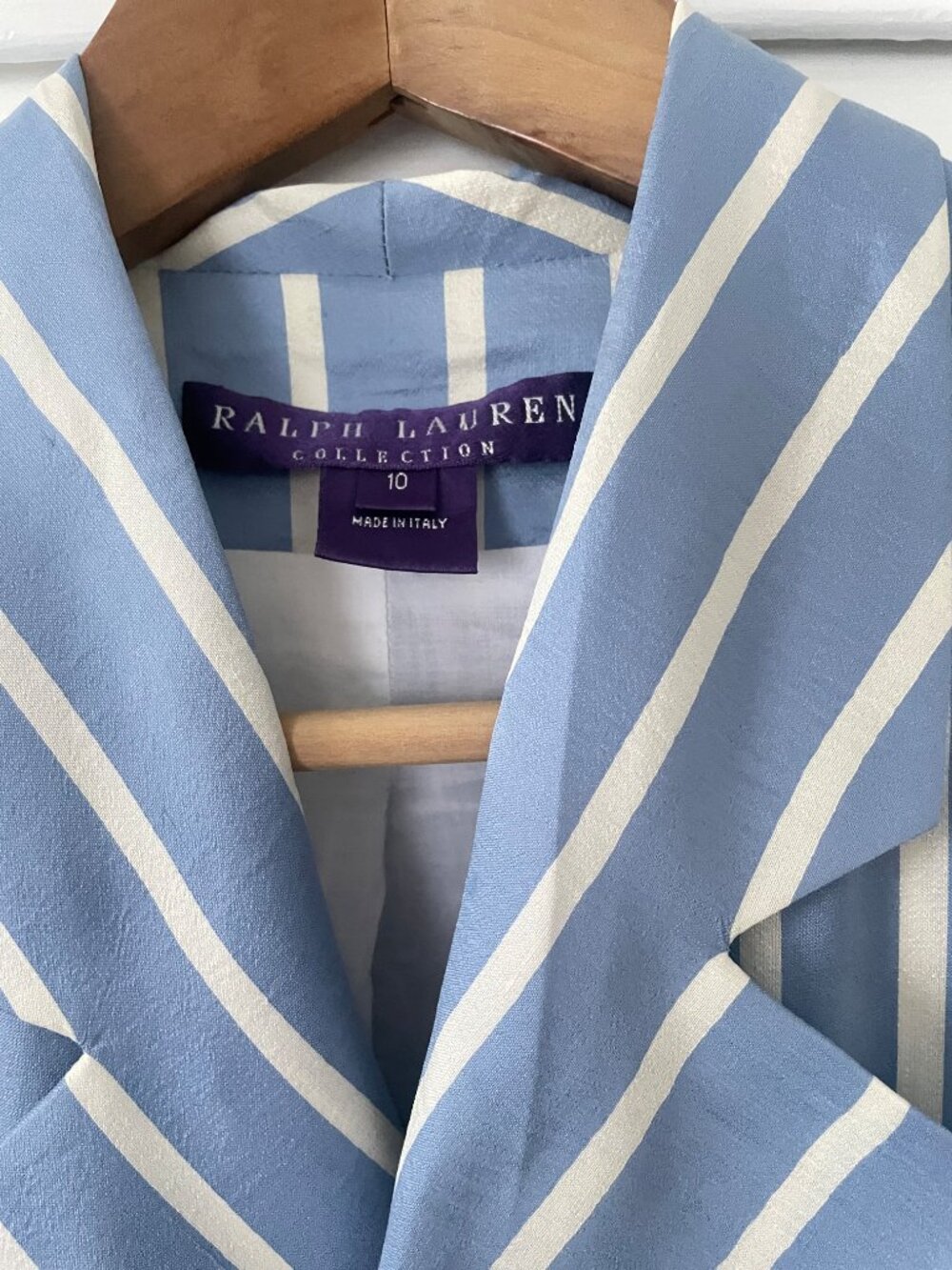 Ralph Lauren Purple Lable silk striped cropped blazer - Picture 5 of 9
